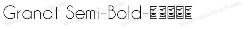 Granat Semi-Bold字体转换